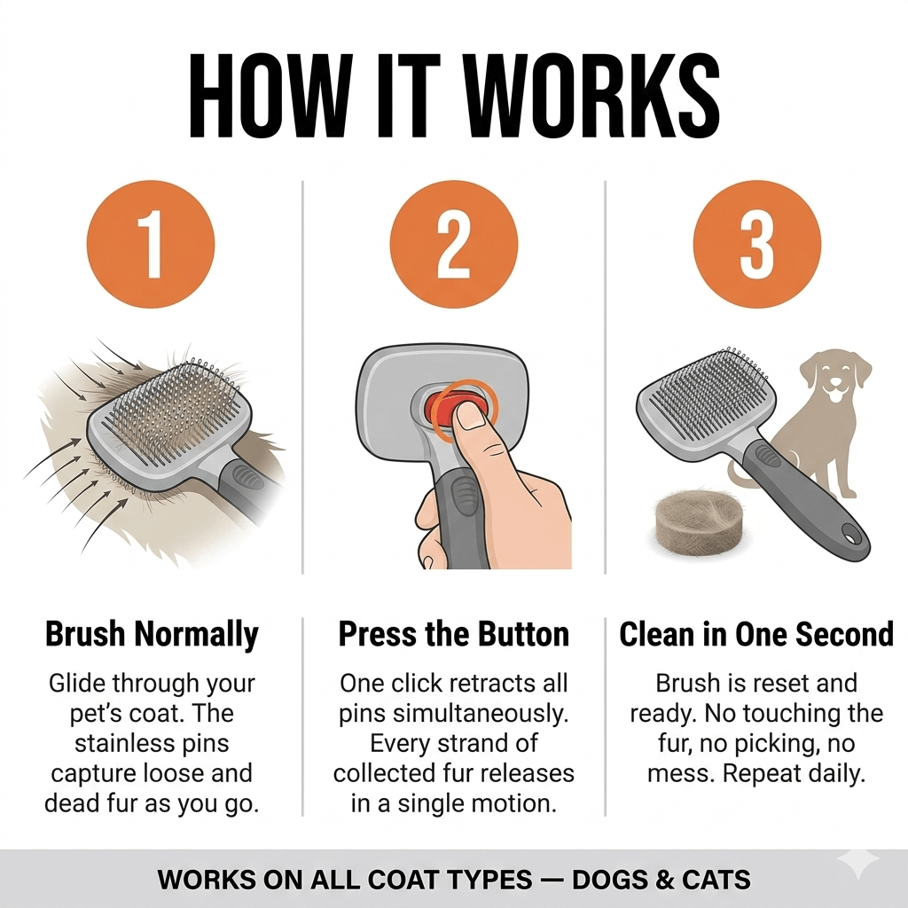 [TRUVOO] PawBrush PRO - Self-Cleaning Cat Brush